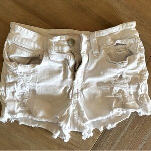 White denim shorts